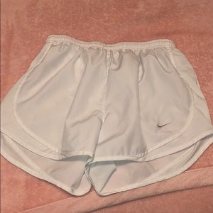White nike shorts size medium